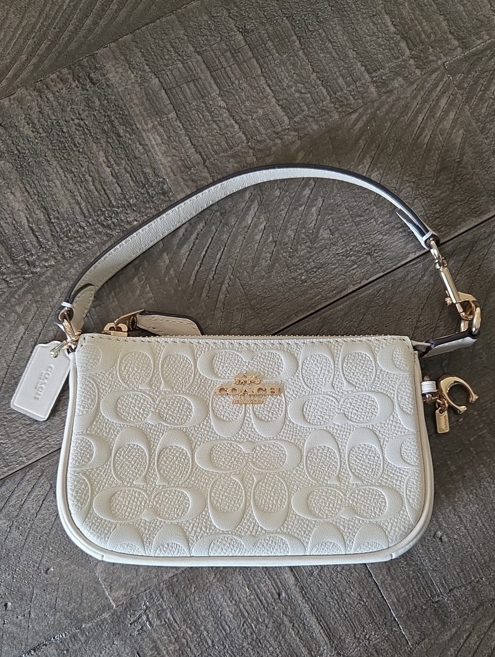 COACH - Nolita 15 In Embossed Signature Chalk Leather